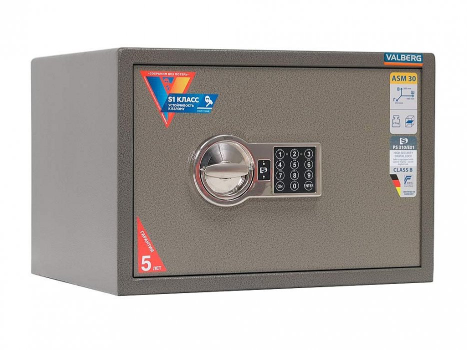 Сейф для офиса VALBERG ASM-30 EL - вид 2